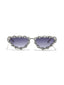 Diamond Kitty | Silver Fancy Cateye Sunglass