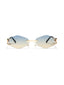 Rose Kiss | Champagne Rimless Sunglass