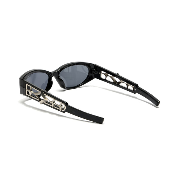 California | Black Silver Cateye Oval Sunglass