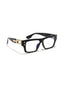 Bristol | Black Golden Transparent Wayfarer Sunglass