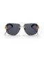 Tbilisi | Black Golden Rimless Wayfarer Sunglass