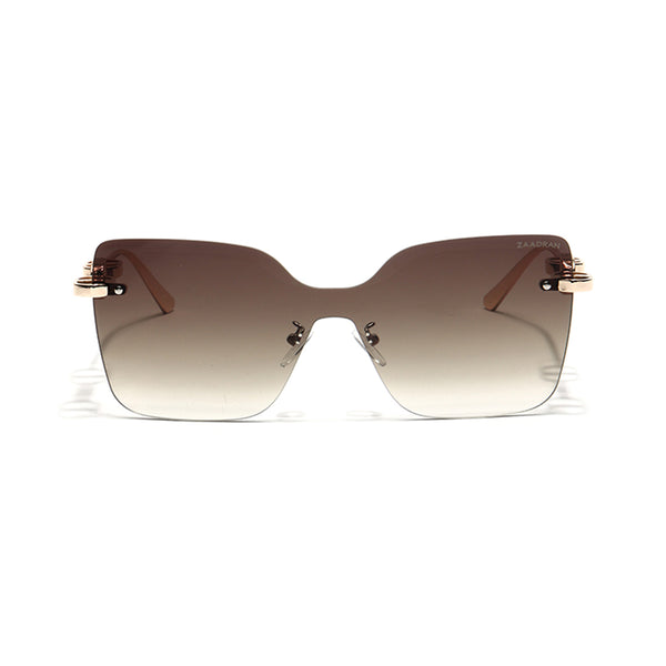 Mexico | Golden Brown Rimless Cateye Oversize Sunglass