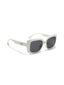 NY | White Wayfarer Oversize Sunglass