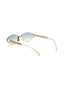 Rose Diamond | Golden Rimless Sunglass