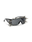 Rave Studs | Black Wrap-Around Studs Sunglass