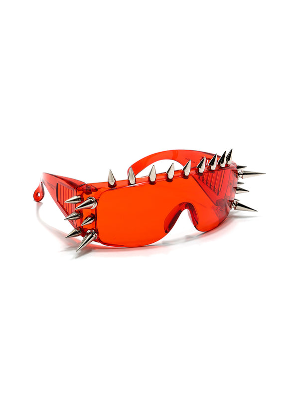 Rave Studs | Red Wrap-Around Studs Sunglass