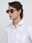 Jordan | Dark Brown Rimless Wayfarer Sunglass