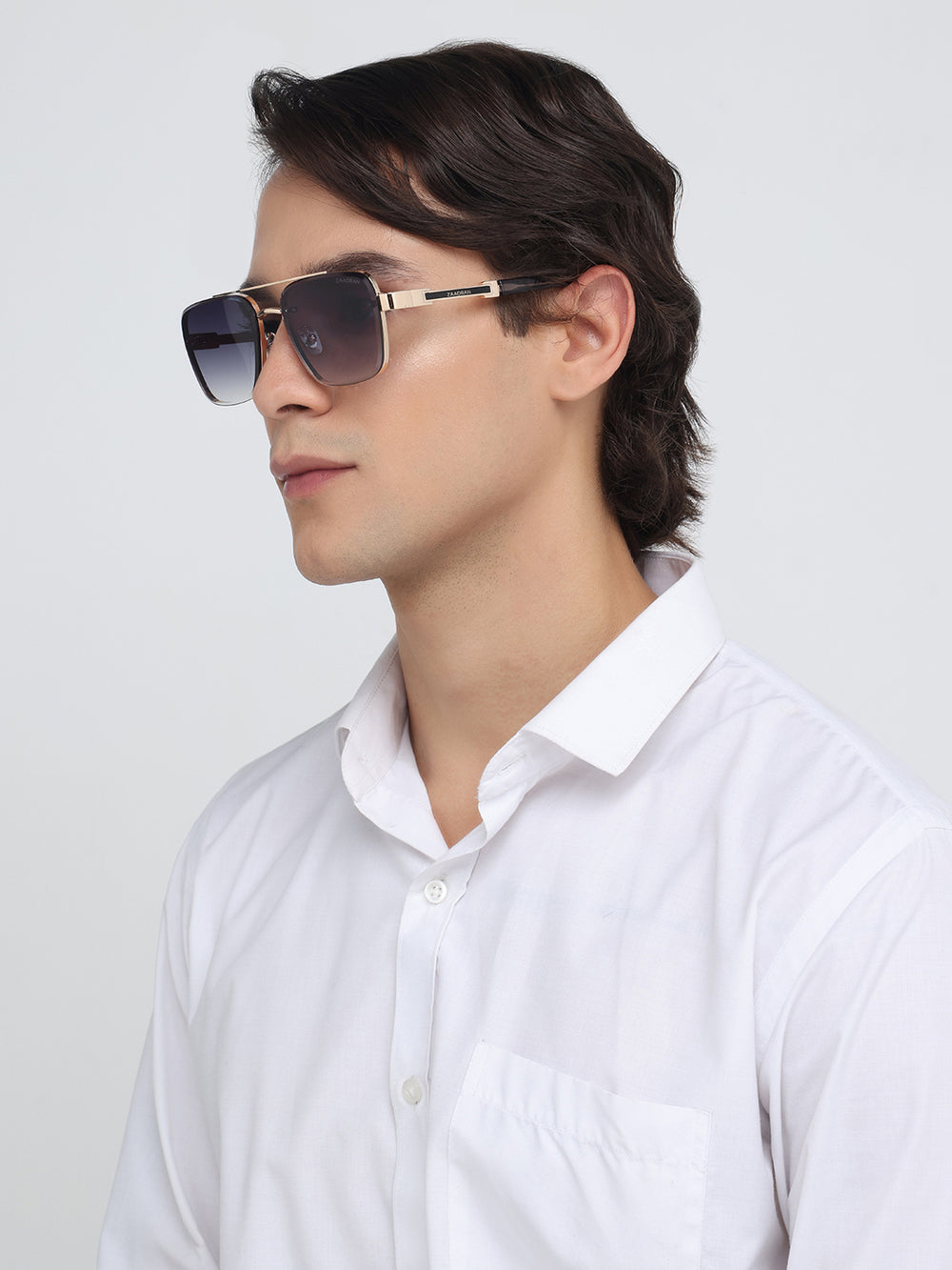 Giza | Golden Black Wayfarer Sunglass