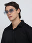 Austria | Silver Rimless Rectangle Sunglass