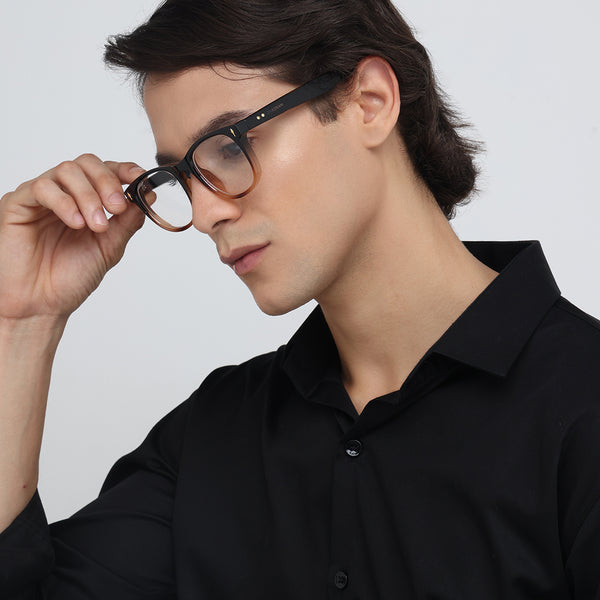 Hogwarts | Black Brown Round Transparent Sunglass