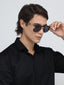 Tbilisi | Black Golden Rimless Wayfarer Sunglass