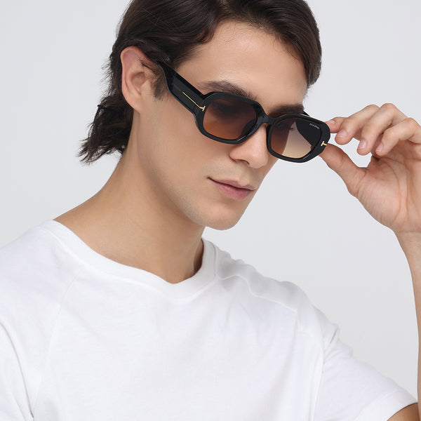 Traveller | Black Brown T Wayfarer Sunglass