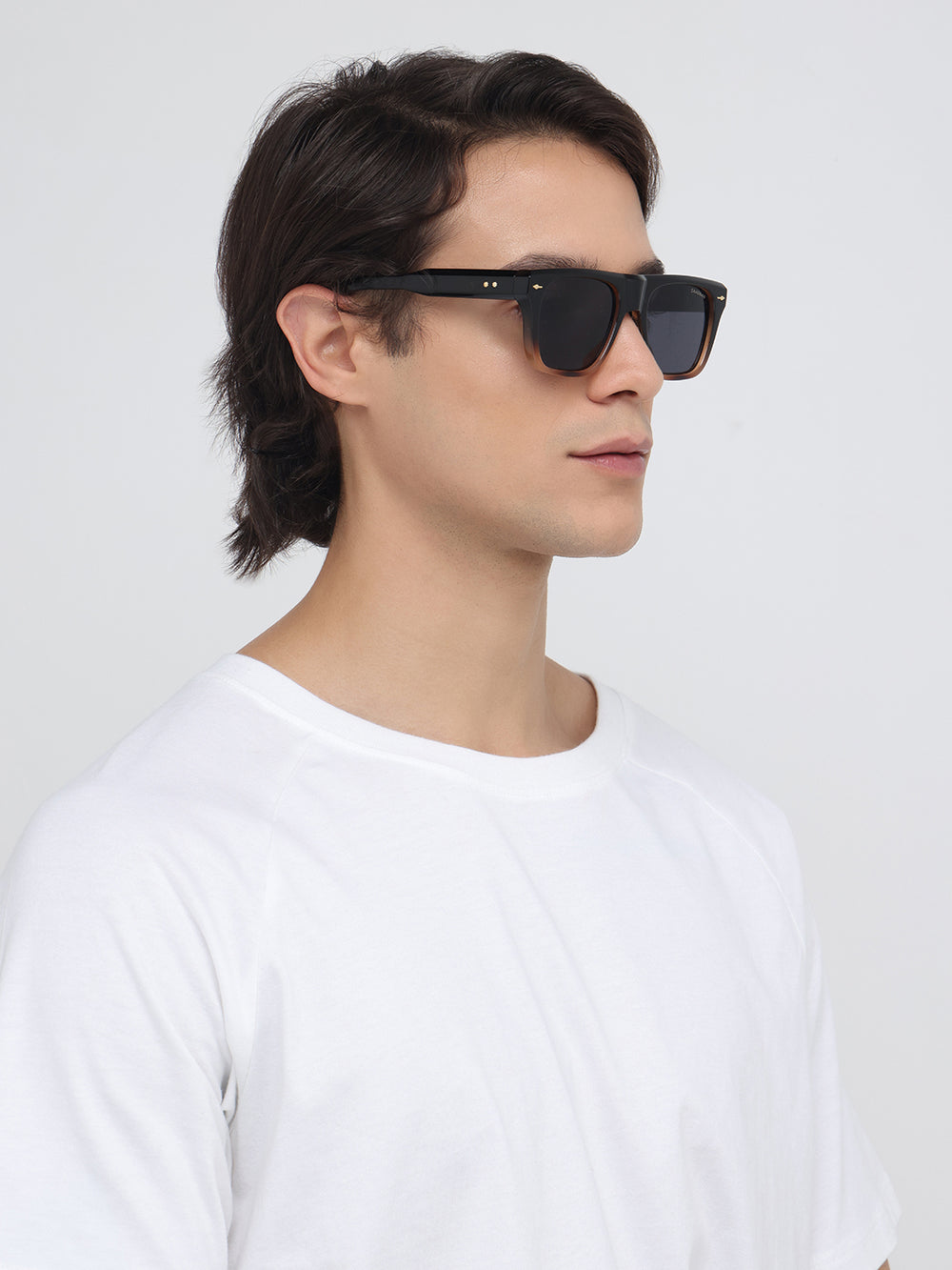 Cambria | Black Brown Wayfarer Sunglass