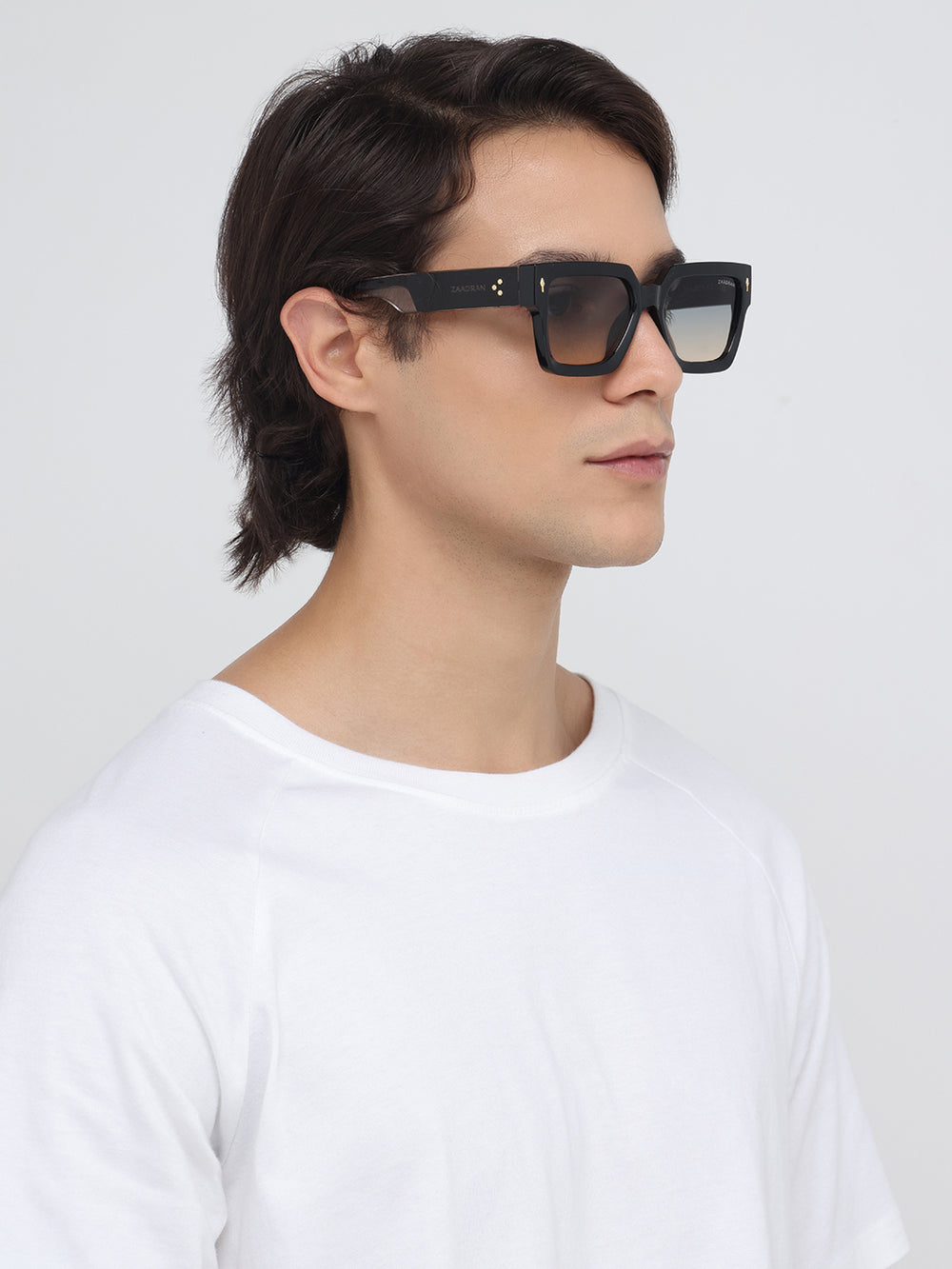 Almaty | Black Dual Tone Wayfarer Sunglass - (ZAADWFAMBLKDT0013)