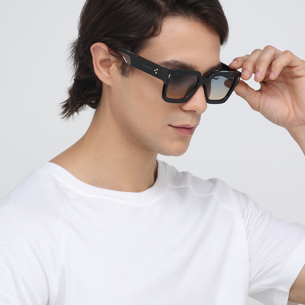 Almaty | Black Dual Tone Wayfarer Sunglass - (ZAADWFAMBLKDT0013)