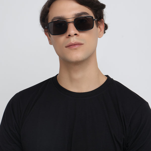 Romania | Black Rectangle Sunglass
