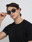 Romania | Black Rectangle Sunglass