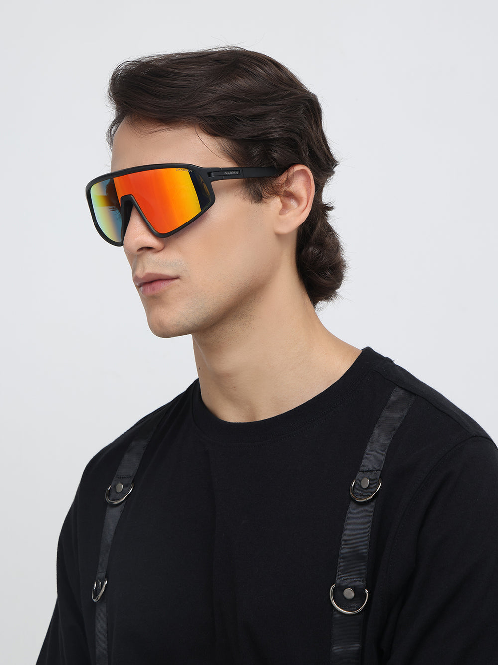 Rider | Black Yellow Wrap-Around Sunglass