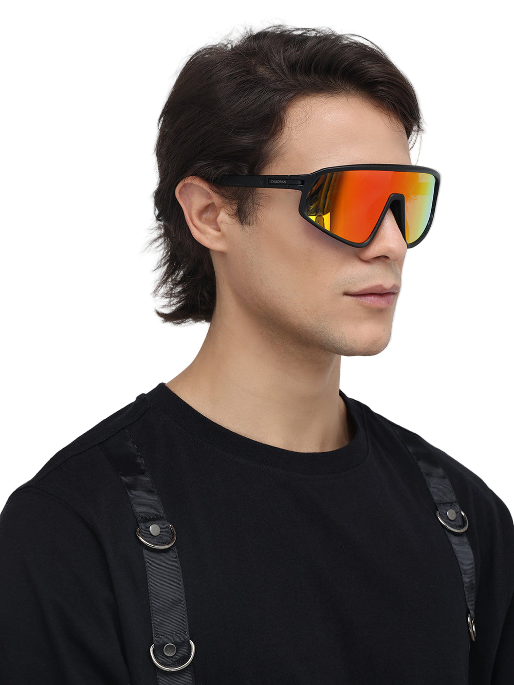 Rider | Black Yellow Wrap-Around Sunglass