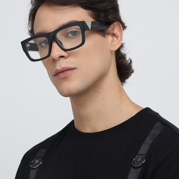 UAE | Black Silver Transparent Wayfarer Sunglass
