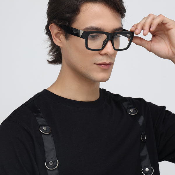 UAE | Black Silver Transparent Wayfarer Sunglass