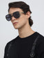 Dapper | Black Golden Aviator Sunglass