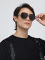 Dapper | Black Golden Aviator Sunglass