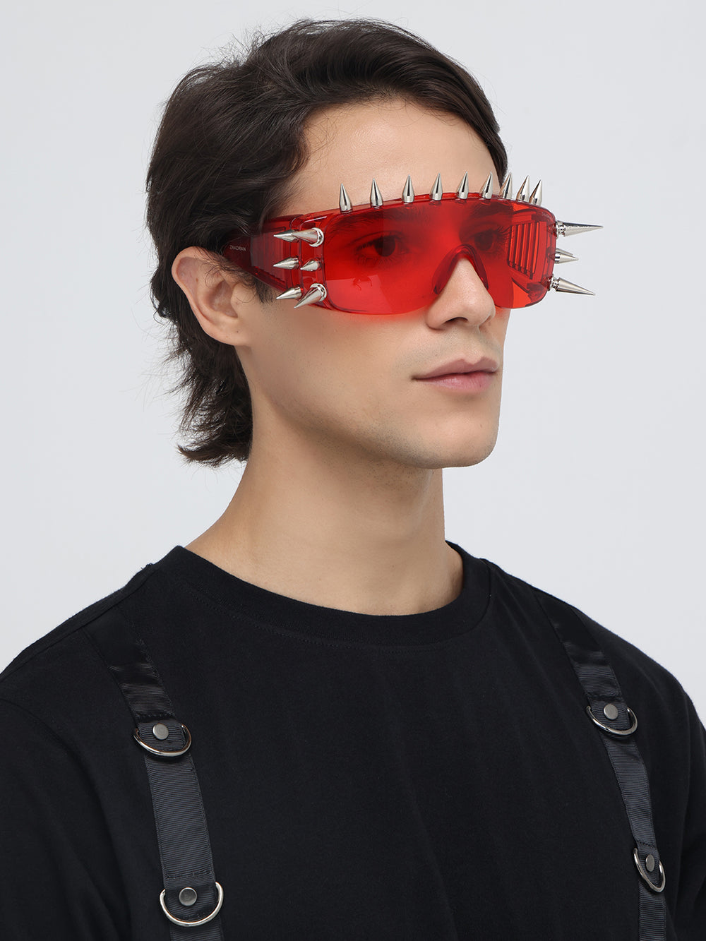 Rave Studs | Red Wrap-Around Studs Sunglass