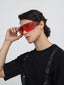 Rave Studs | Warm Red Wrap-Around Studs Sunglass