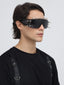 Rave Studs | Black Wrap-Around Studs Sunglass