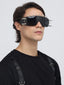 Rave Studs | Black Wrap-Around Studs Sunglass