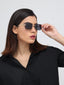 MW Rectangle| Black Golden Sunglasses