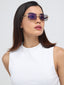 Richmond | Golden Rimless Rectangle Sunglass