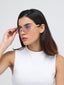 Rose Diamond | Golden Transparent Rimless Cateye Sunglass