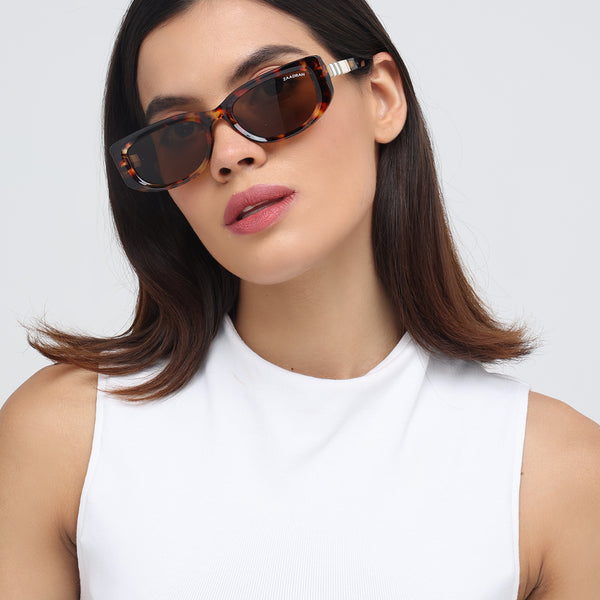 Burber | Leopard Rectangle Sunglass