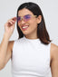 Florence | Champagne Pink Rimless Cateye Sunglass