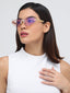 Florence | Champagne Pink Rimless Cateye Sunglass