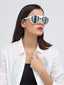 Turkey | White Strips Aviator Sunglass