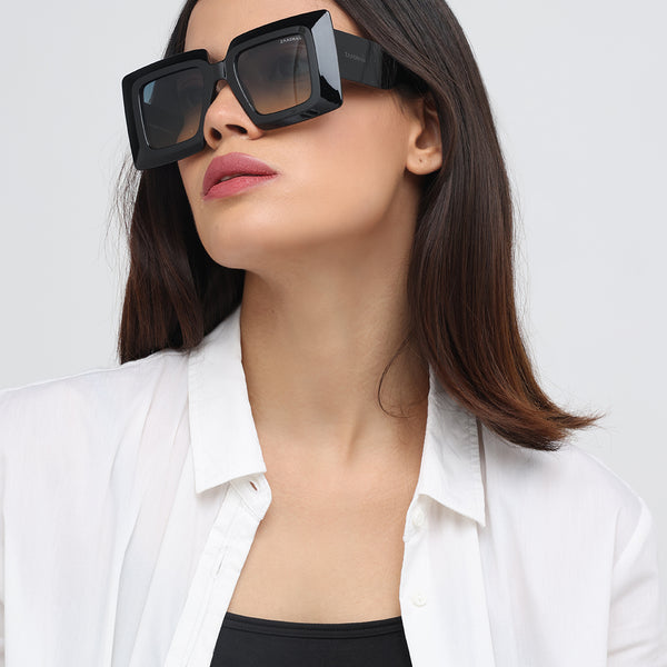 Sydney | Black Wayfarer Oversize Sunglass