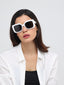 NY | White Wayfarer Oversize Sunglass