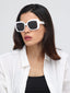 NY | White Wayfarer Oversize Sunglass