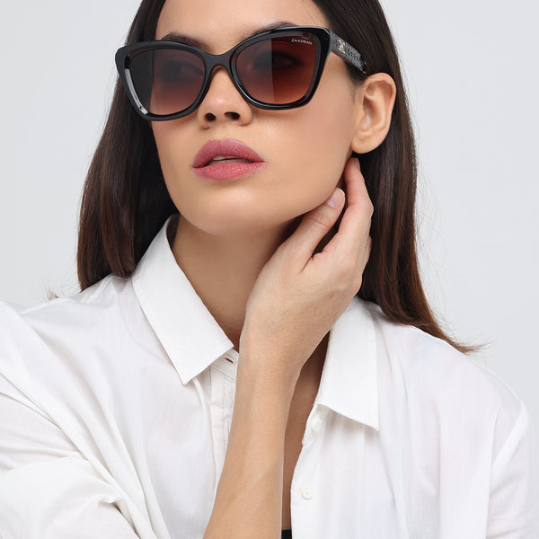 NY | Brown Cateye Oversize Sunglass