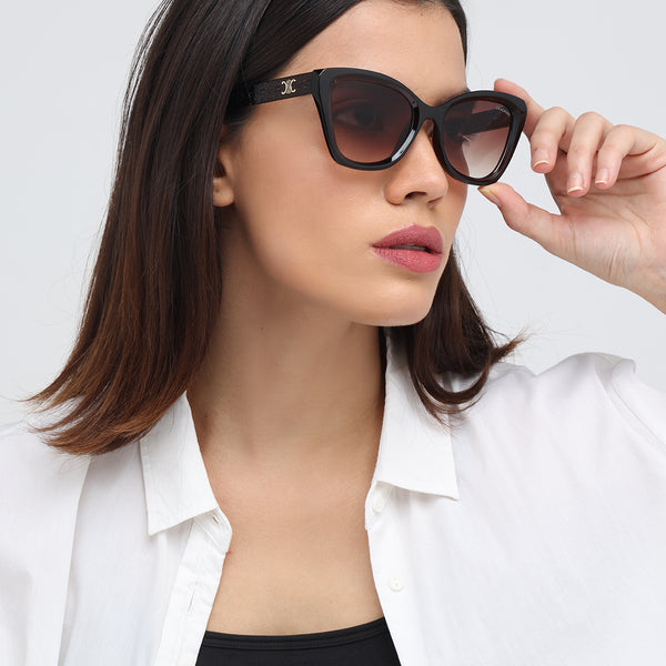 NY | Brown Cateye Oversize Sunglass