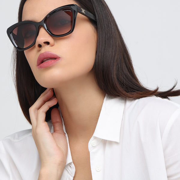 NY | Brown Cateye Oversize Sunglass
