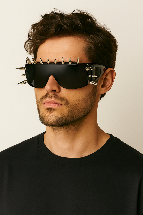 Rave Studs | Black Wrap-Around Studs Sunglass