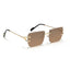 Alberta | Brown Rimless Square Sunglass