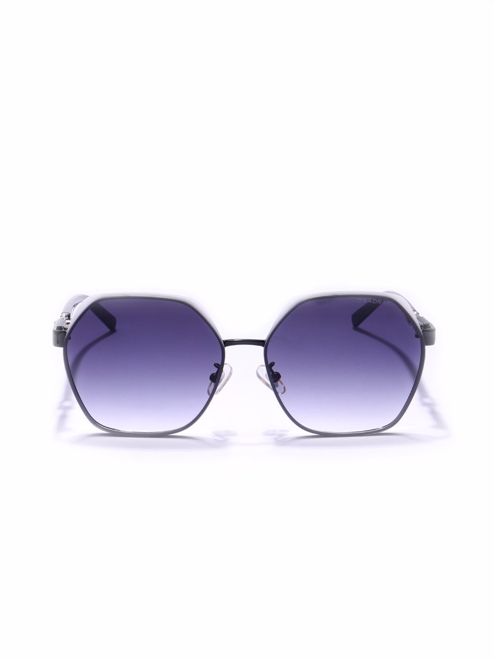 Hinge | Black Silver Oversize Sunglass