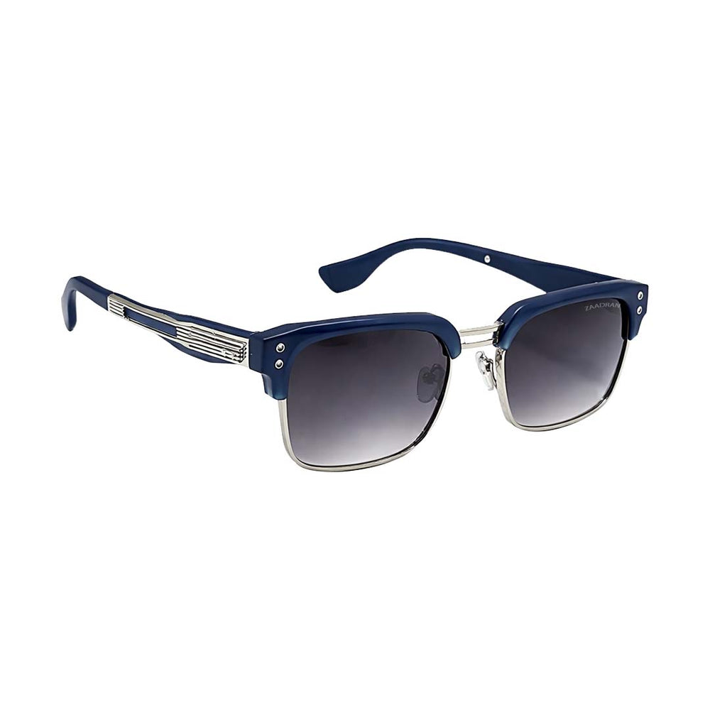 Solomon | Navy Blue Silver Blue Wayfarer Sunglass