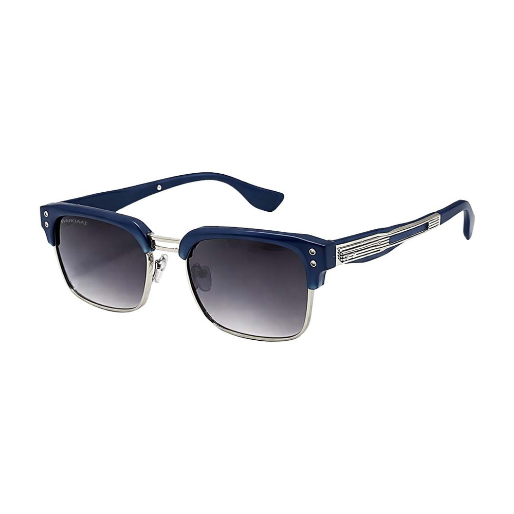 Solomon | Navy Blue Silver Blue Wayfarer Sunglass