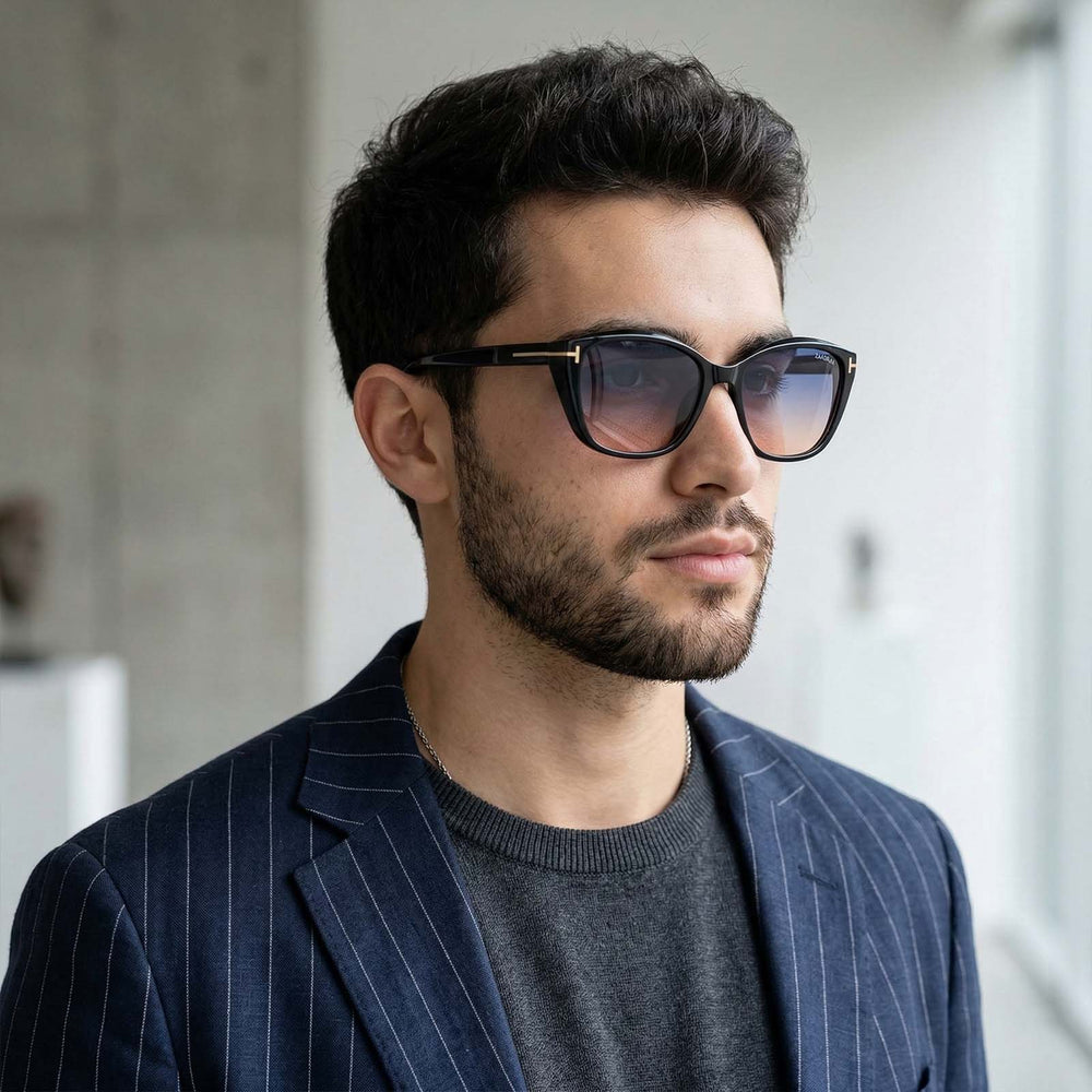 Gambia | Black Dual Tone Cateye sunglass